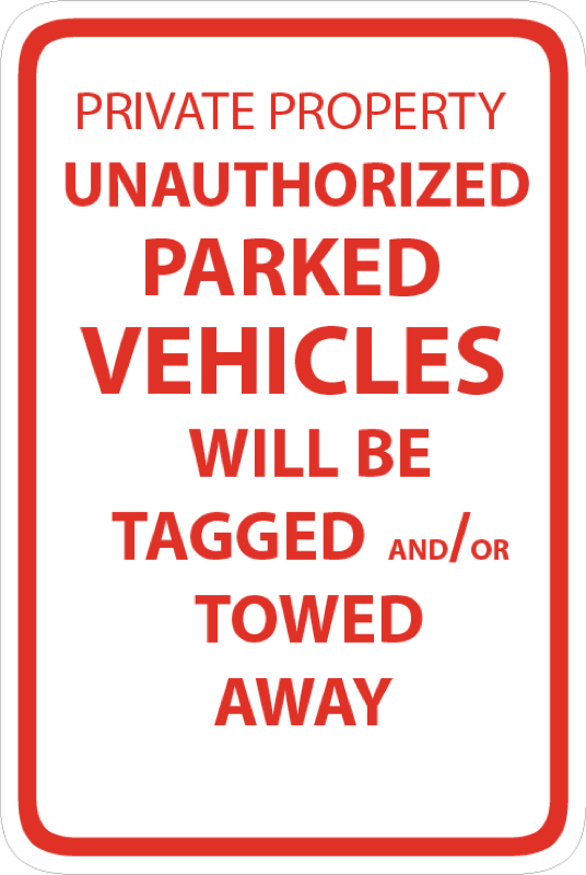 Parking and Regulation Signs 18x24